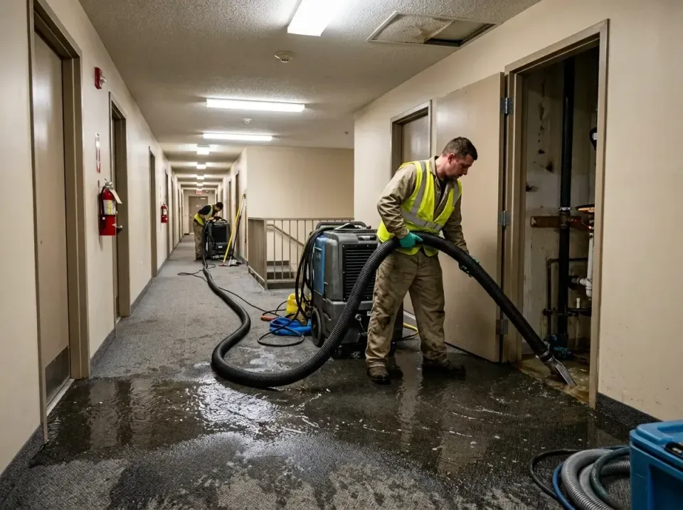 multi-unit-apartment-hallway-f-005 — frequently asked questions, Emergency Burst Pipe Water Extraction & Removal in North El…